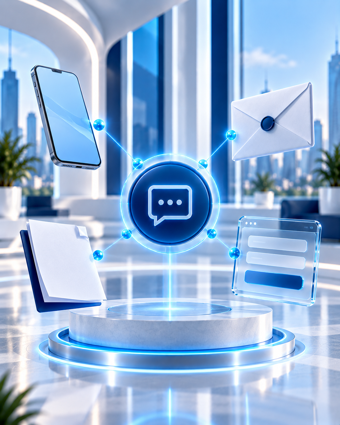 Communication hub connecting phone, email and documents